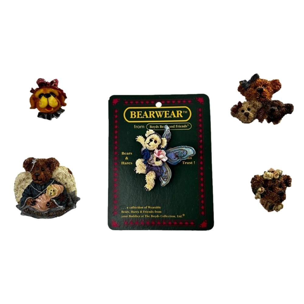 Boyd’s Bear Pin Bundle Lot of 5 Brooches Bearwear